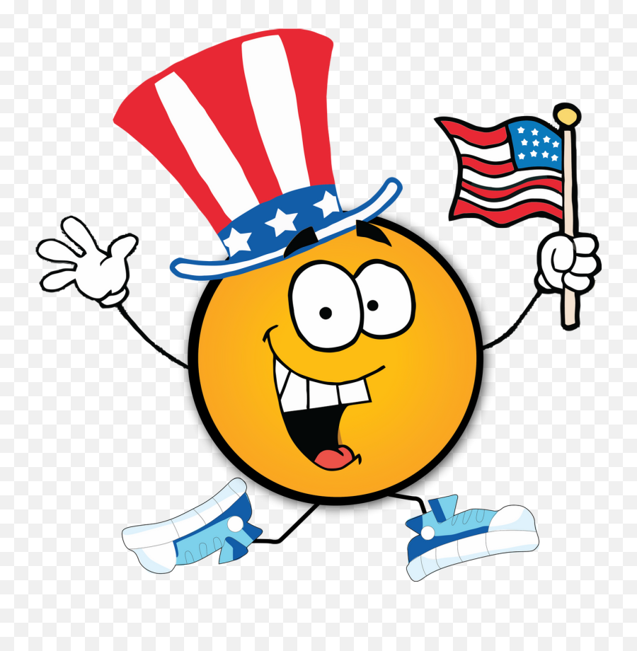 Happy Emoji,Patriotic Emoticon