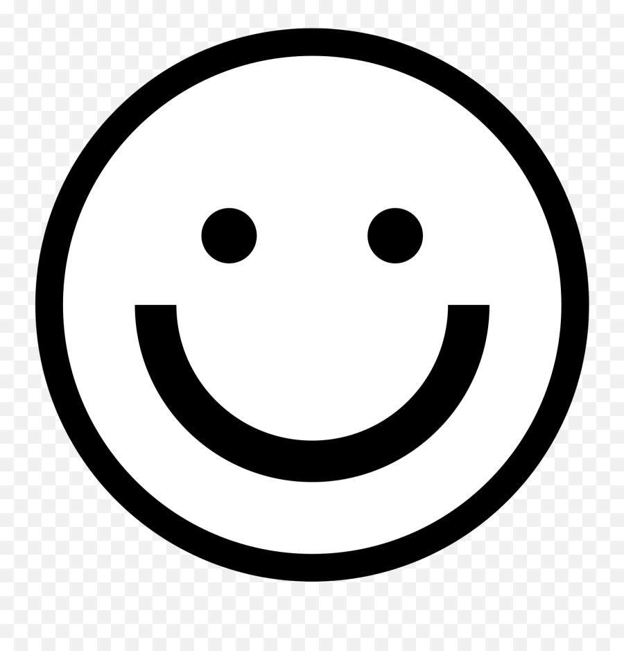 Smiley Face Png Black And White No Background U0026 Free Smiley - Happy Face Emoji Black And White Png,No Emoticon