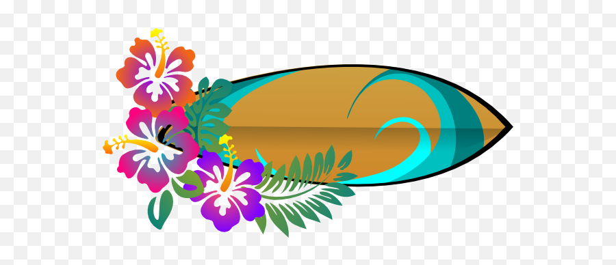 Hawaiian Luau Tiki Flowers Clipart - Luau Hawaiian Clipart Emoji,Luau Emoji