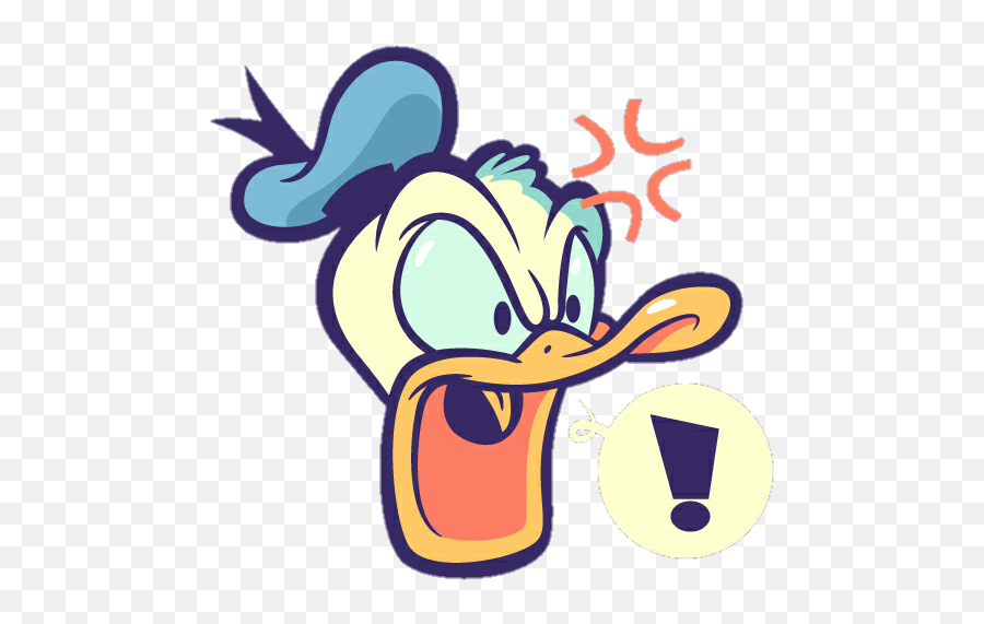 Donaldduck Emoji Disney Angry Sticker By Lemon Tea - Donald Duck Emoji,Disney Emoji Sticker App