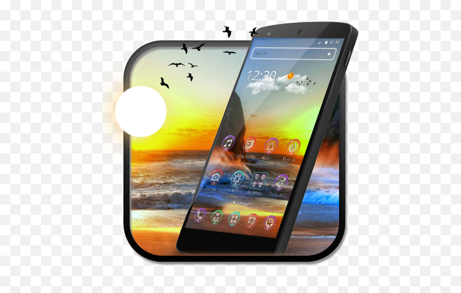 Seaside Sun Rise Launcher For Android - Download Cafe Bazaar Camera Phone Emoji,Sun Emoji Android