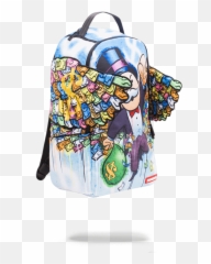 Monopoly Money Wing - Sprayground Monopoly Emoji,Emoji Back Packs