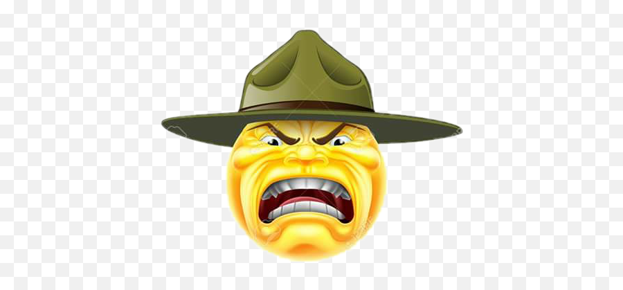 Emoji Drill Instructor Sticker By Emmybaby - Emoji Marine Corps Gif,Campaign Monitor Emoji