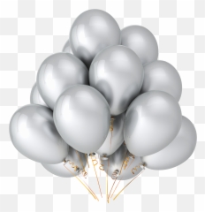 Balloons - Silver Balloons Transparent Transparent Png Transparent Silver Balloons Png Emoji,Balloon Emoji Png