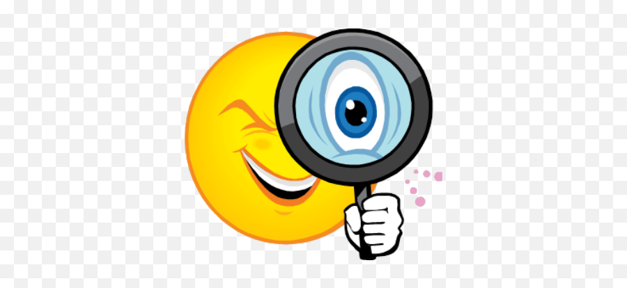 Presentation Name - Magnifying Glass Look Clipart Emoji,Ew Emoticon