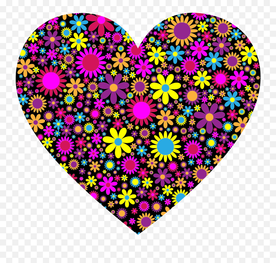 Floral Heart - Wallpaper Clipart Full Size Clipart Colorful Peace Bird Clipart Emoji,Basketball Emoji Wallpaper