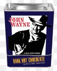 John Wayne Dark Hot Chocolate 8oz Rectangle Tin U2013 Mcstevens - John Wayne Bacon Hot Chocolate Emoji,Hot Beverage Emoji