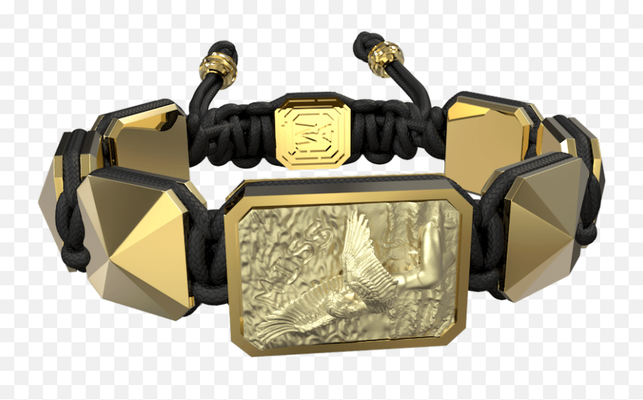 18k Yellow Gold Complemented - Me And My Life Bracelet Emoji,Miss Black Emotion