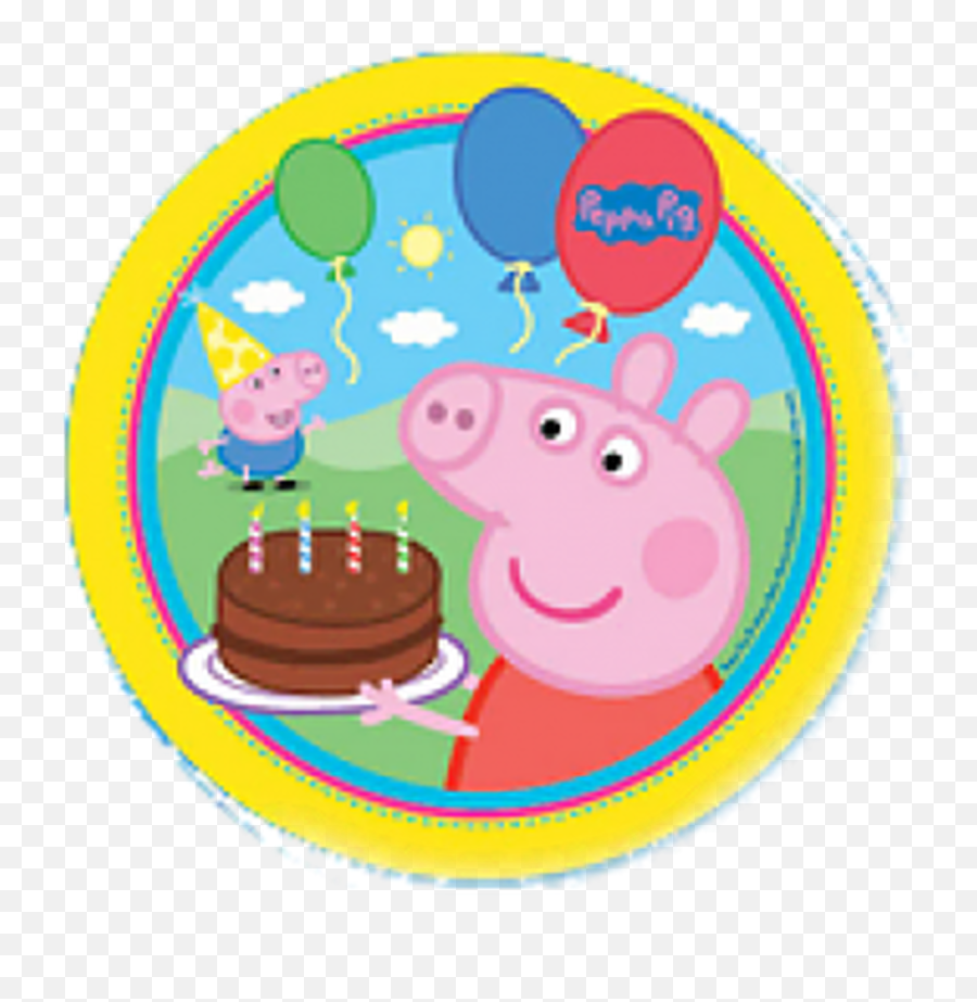 Peppa Pig Plates Pk8 - Birthday Clipart Peppa Pig Emoji,Emoji Plates