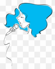 Singer Clipart Woman Singer Singer Woman Singer Transparent - Transparent Girl Singing Png Emoji,Singing Emoji