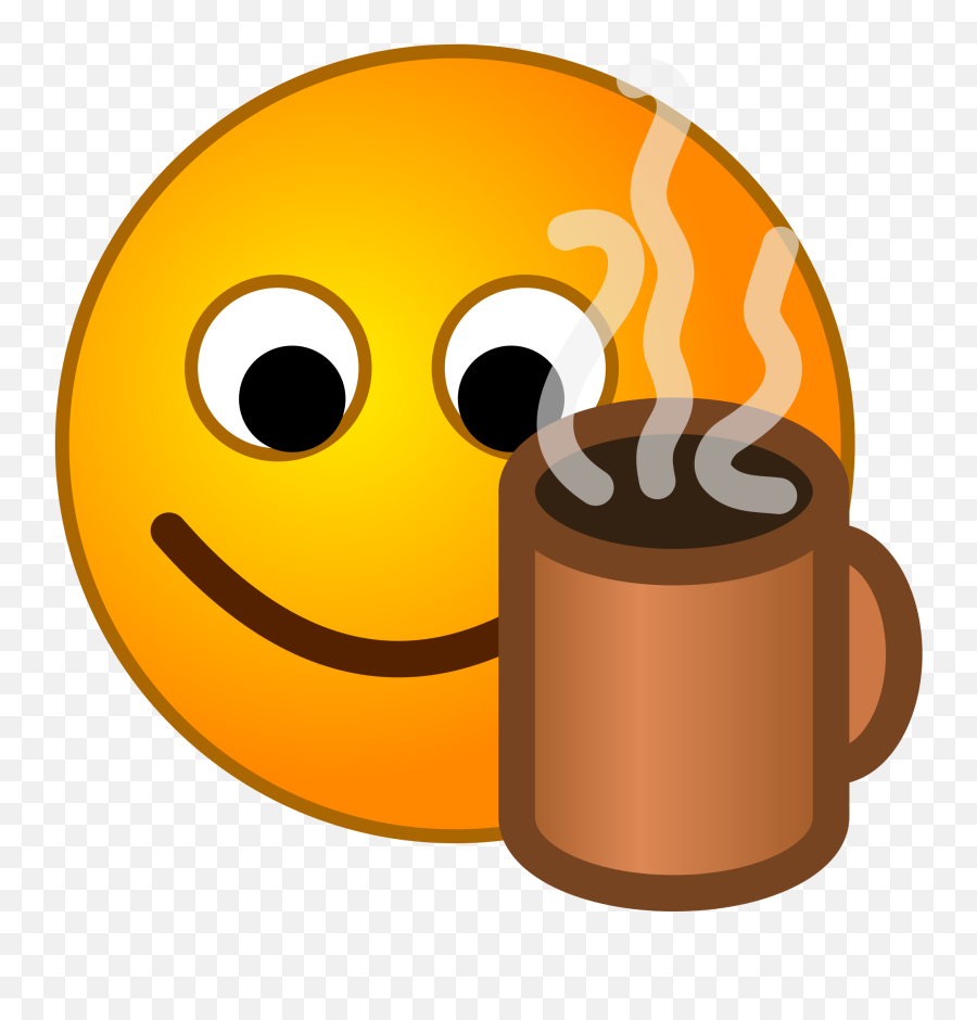 Coffee Cup Emoticon - Thursday Emoji,Smiley Emoticon Sipping Coffee