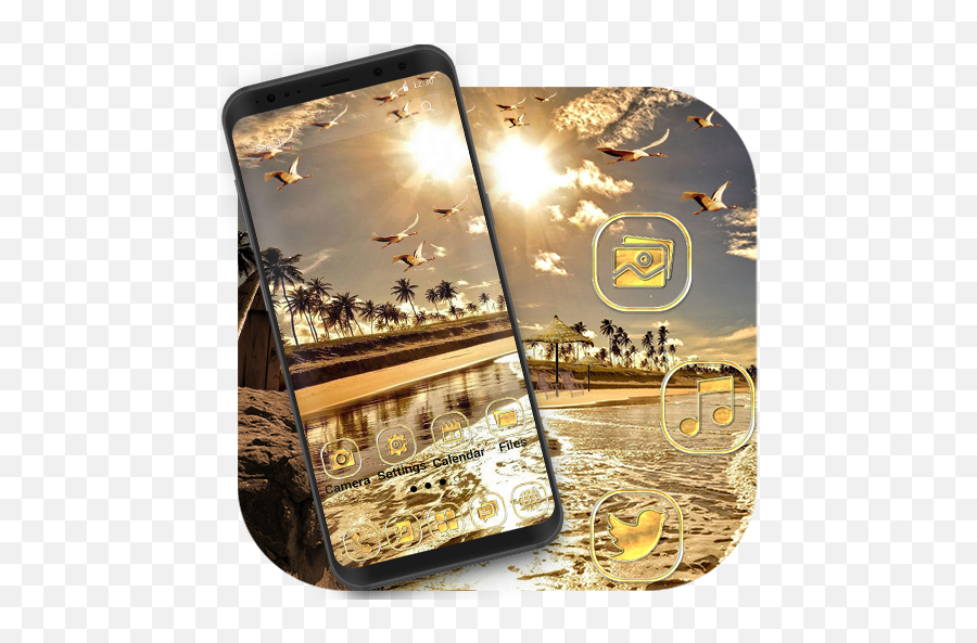 Sunny Gold Coast Launcher Theme Live Hd Wallpapers Apk - Smartphone Emoji,Animated Emojis That Work With An S7 Galaxy For Real