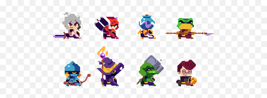 Pixel Art Characters - Knight Club Emoji,Steam Emoticon Art How To
