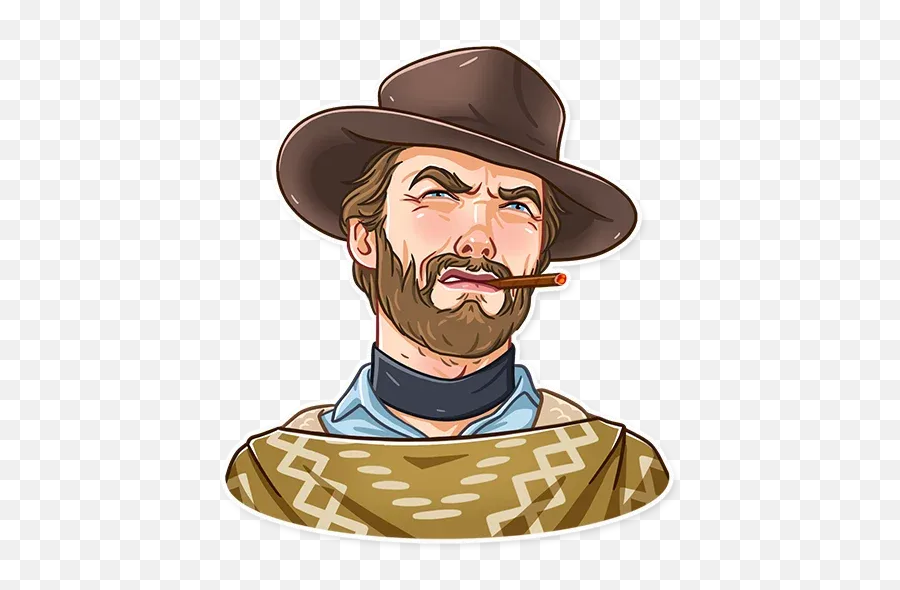 Clint Eastwood Whatsapp Stickers - Stickers Cloud Sticker Clint Eastwood Emoji,Emoticon Cigar Cowboy