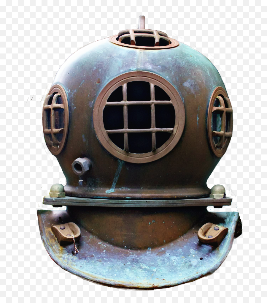 Submarine Helmet Antiquescubadiving Sticker By Mislen - Solid Emoji,Submarine Emoji