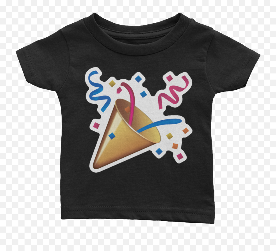 Download Emoji Baby T Shirt - Emoji Party Popper Confetti Confetti Emoji With Black Background,Partyhat Emoji