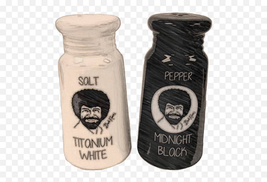 Pepper Shakers Sticker Challenge - Bob Ross Emoji,Salt And Pepper Emoji