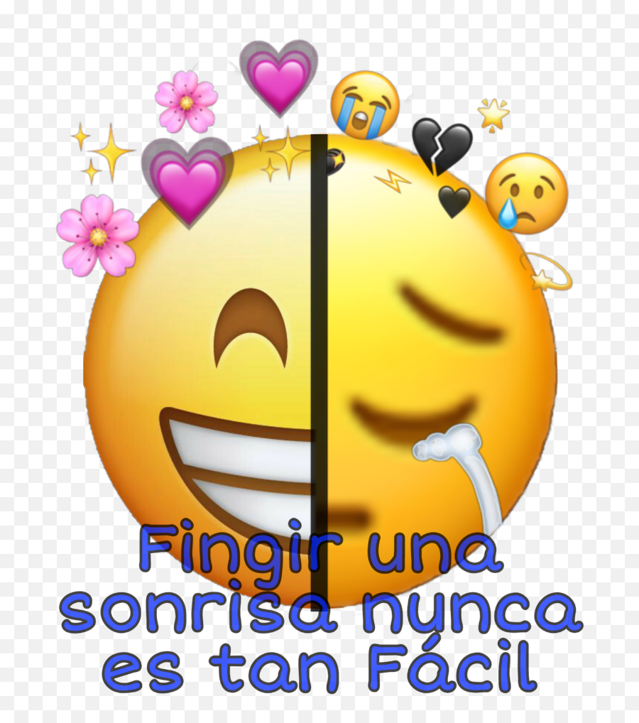Happy Sad Sticker - Emojis Fingiendo Una Sonrisa,Emoji Sonrisa