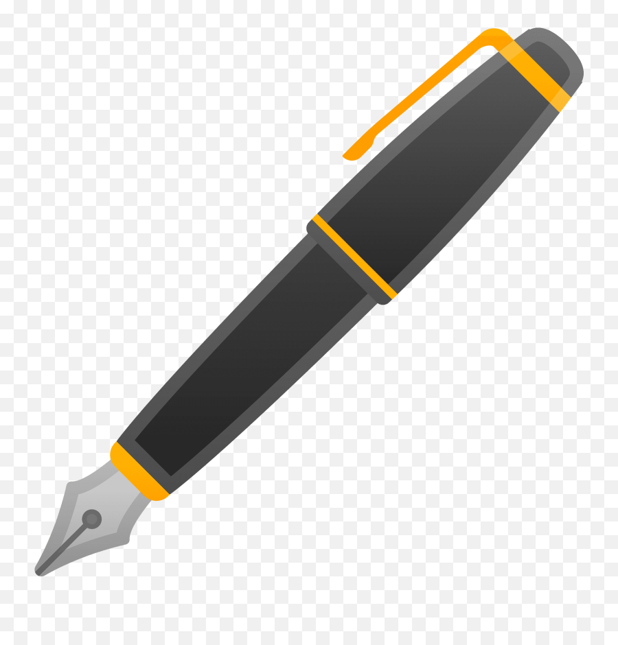 Fountain Pen Emoji Clipart - Pen Cartoon Png Transparent,Emoji Pencil Case