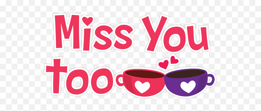 Love Stickers For Facebook And Social Media Platforms - Stickers Of I Miss You Too Emoji,I Miss You Too Emoji