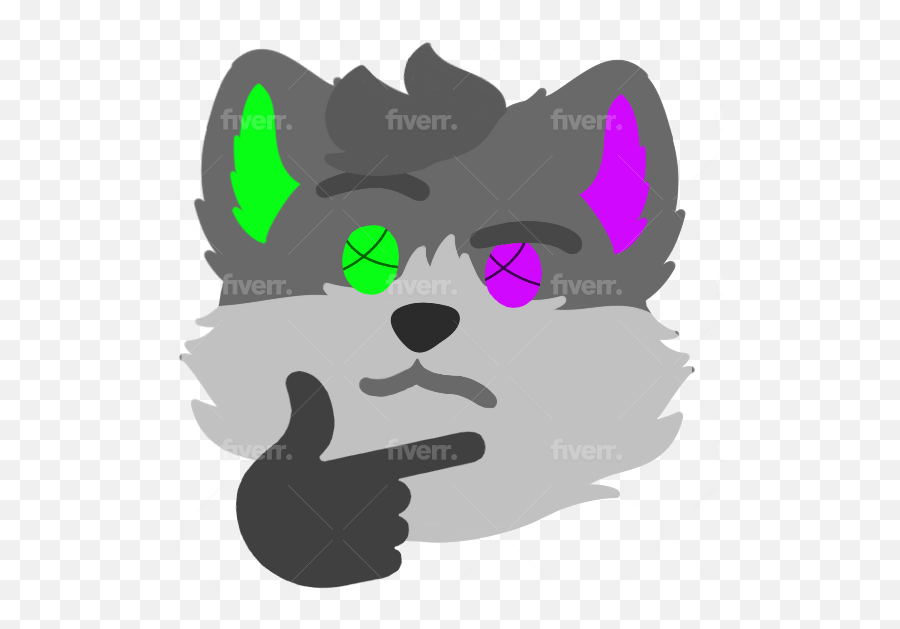 Draw Emoji Versions Of Your Character Or Furry By Ninjakaiden - Cat,Big Thinking Emoji