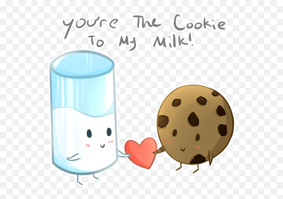 Sctext Text Cookie Milk Cute Love Drawing Ftestickers - You Cookie And Milk Cute Love Cartoon Emoji,Cute I Love You Emoji Texts