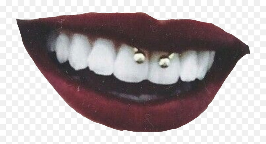 Lips Lipstick Mouth Sticker - Smiley Piercing Emoji,Pierced Tongue Emoji