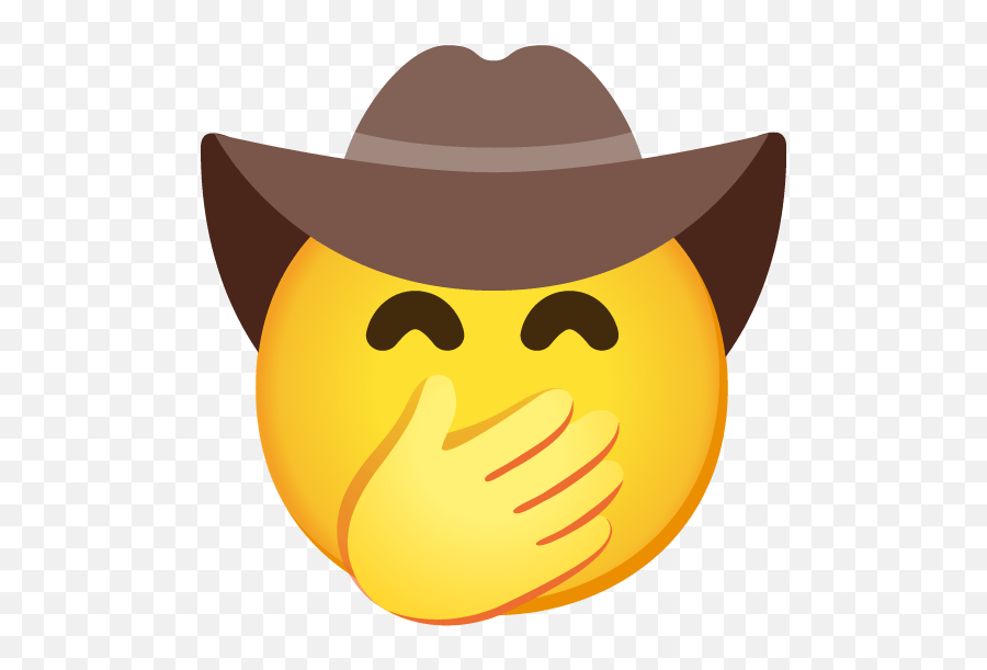 Emoji Mashup Bot On Twitter Hand - Overmouth Cowboy Happy,Hand Over Mouth Emoji