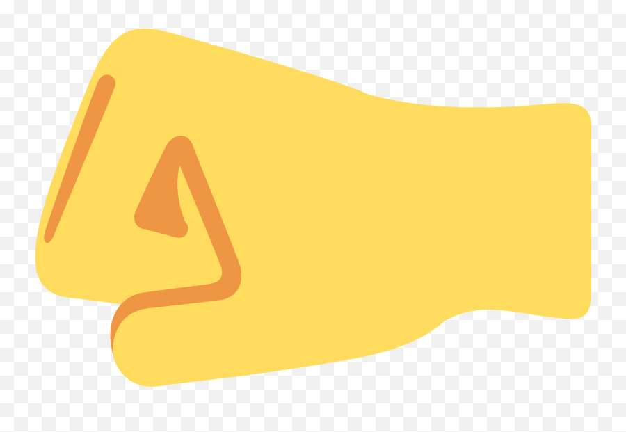Left Facing Fist Emoji - Horizontal,Fist Emoji