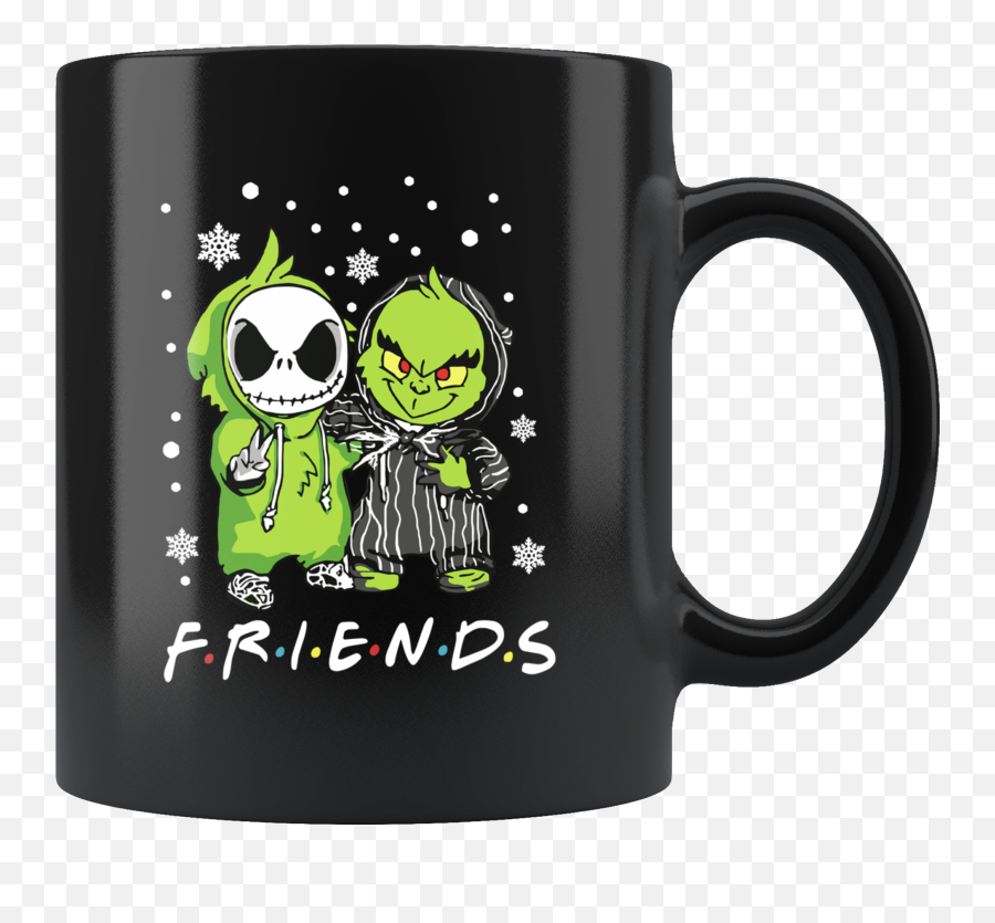 Friends Grinch And Jack Skellington Cute Funny Black Coffee - Coffee Tastes Like You Need To Stfu Emoji,Jack Skellington Emoticon
