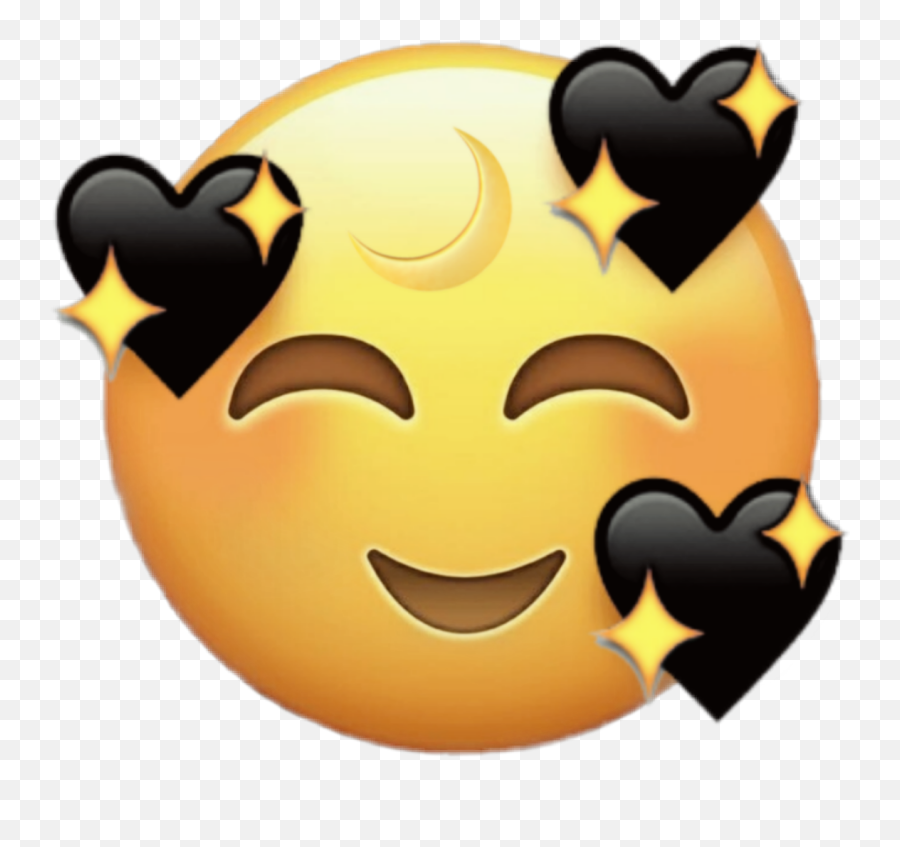 Emoji Black Darkness Sticker - Transparent Emoji Png Picsart,Blink Emoji