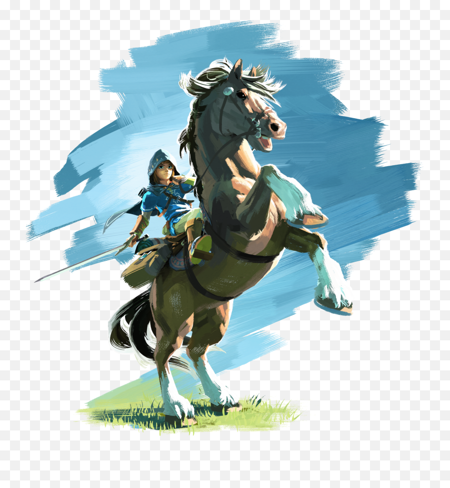Horse - Legend Of Zelda Breath Of The Wild Art Emoji,Emotion Reason Like Two Horses Pulling Same Cart