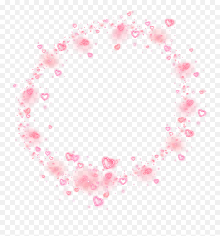 Neon Hearts Halo Angel Portal Crown - Girly Emoji,Portal Emoji