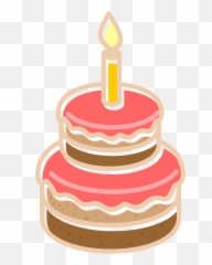 Birthday Cake Clipart - Animasi Kue Ulang Tahun Emoji,3 Layer Cake Emojis