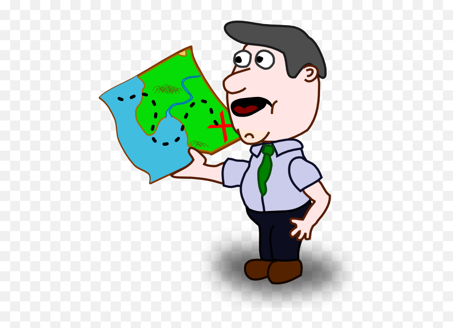How To Set Use Man Holding Map Clipart - Man With A Map Emoji,Old Man With Cane Emoji