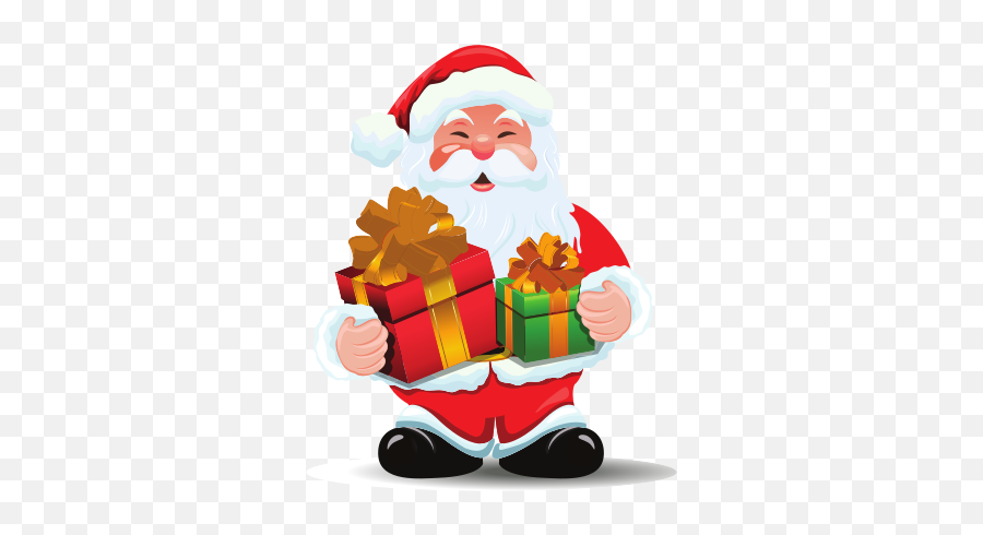 Santa Claus Christmas Gifts Free - Santa Transparent Christmas Clipart Emoji,Merry Christmas Whatsapp Emoticons