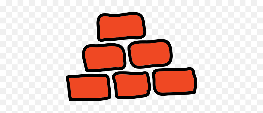 Brick Wall Icon In Doodle Style - Backsteine Clipart Emoji,Emojis Brick Iphone