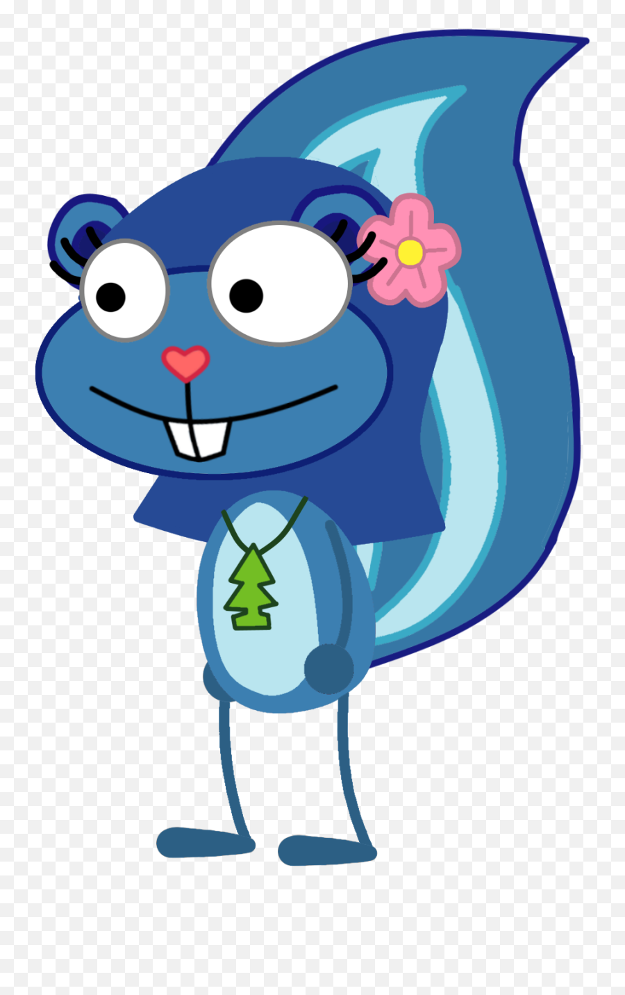 Petunia In Poptropica Style - Blue Petunia Happy Tree Friends Emoji,Htf Emoticon Disco Bear