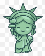 Statue Of Liberty Cute - Fictional Character Emoji,Liberty Emoji