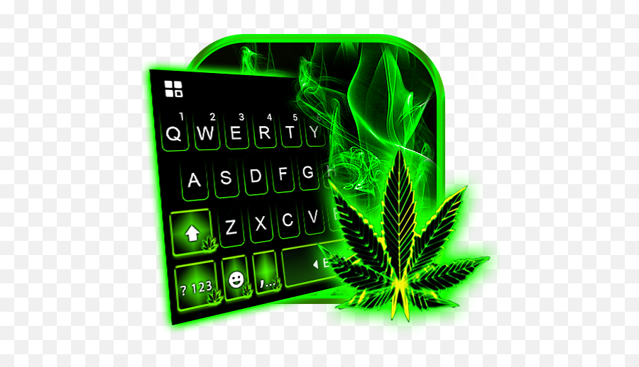 Neon Weed Smoke Keyboard Theme U2013 Apps On Google Play - Mariguana Para Teclado Emoji,Cannabis Emoji