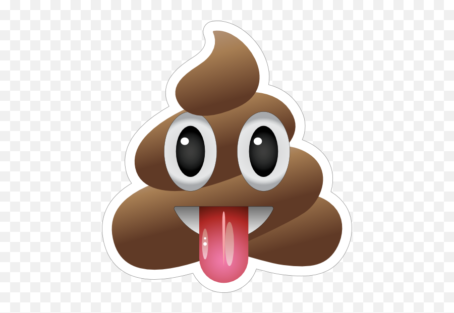 Tongue Stuck Out Poop Emoji Sticker 15239 - Poop Emoji With Tongue Sticking Out,Tongue Out Emoji