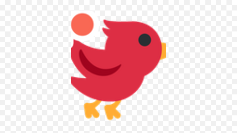 Pbird - Dot Emoji,Red Cardinal Bird Emoji