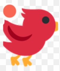 Pbird - Dot Emoji,Red Cardinal Bird Emoji