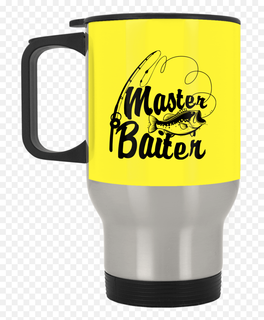 Master Baiter Fishing Travel Mugs U2013 Best Funny Store Emoji,Emoticon Travel Mug