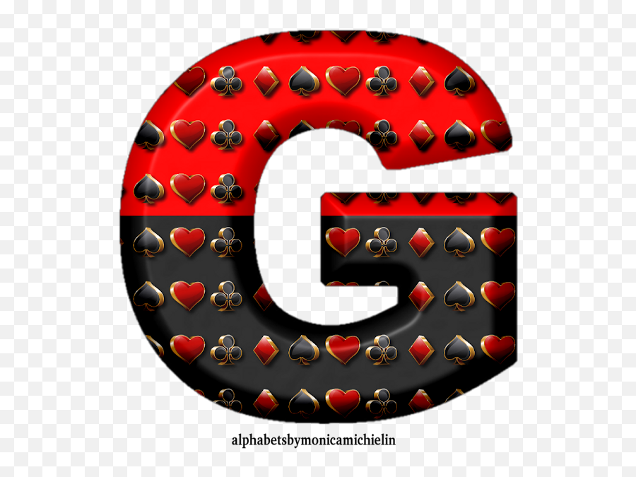 Monica Michielin Alphabets Red Black Suit Playing Cards Emoji,Choque De Copas Emoticons