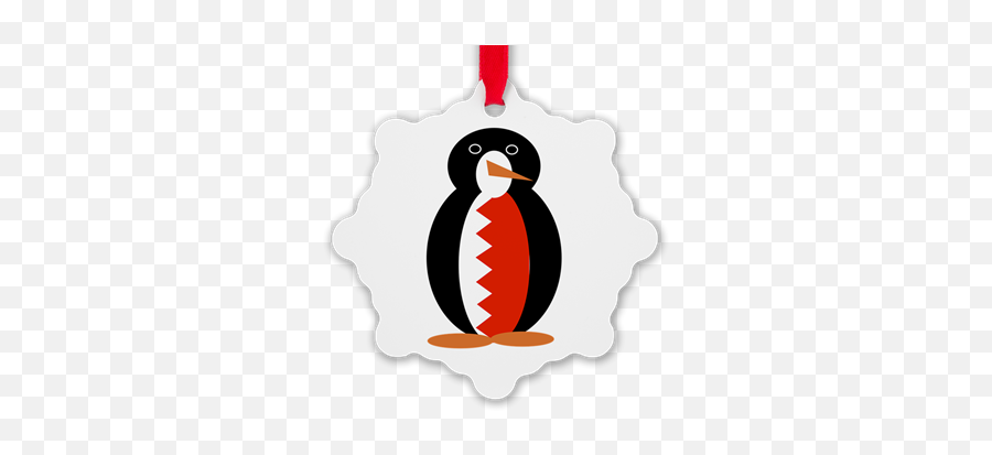 Penguin Flag Bahrain Snowflake Ornament Penguin Ornaments - Flag Emoji,Swedish Flag Emoji