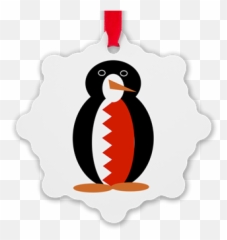 Penguin Flag Bahrain Snowflake Ornament Penguin Ornaments - Flag Emoji,Swedish Flag Emoji