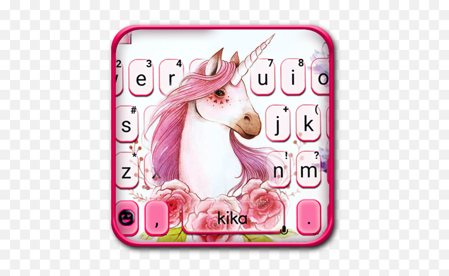 Cute Watercolor Unicorn Keyboard Theme - Happy Friendship Day Images Unicorn Emoji,Unicorn Emojis For Android