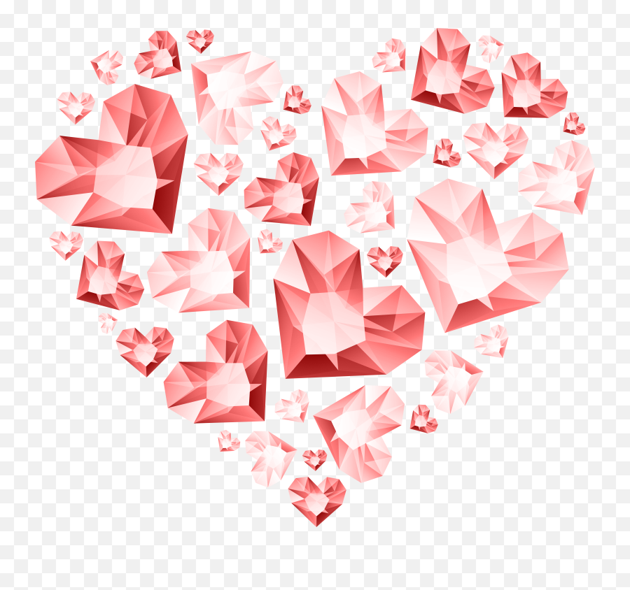 Heart Diamond Of Hearts Transparent Red Emoji,Hert Emoji