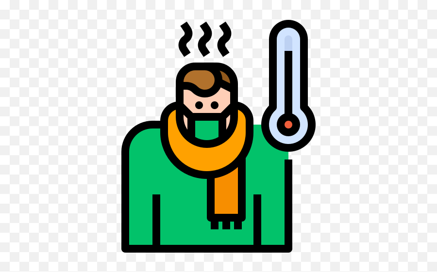 Cold Fever Flu Sick Thermometer Virus Outbreak Icon - Free Icone De Evitar Andar No Frio Muito Tempo Emoji,Sick Emoji With Thermometer